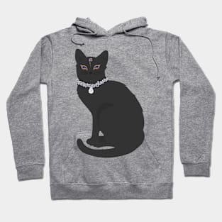 Fancy Black Cat Hoodie